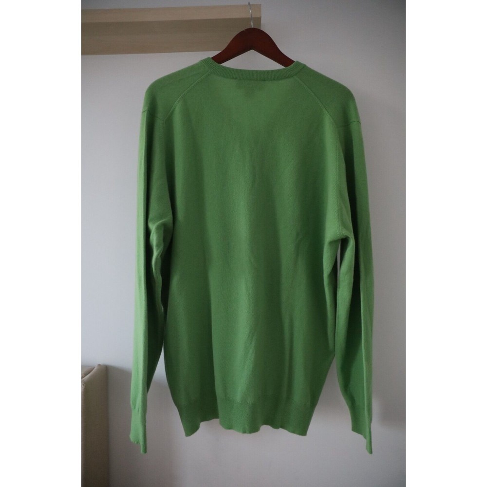 Brooks Brothers Mens Size XL Green 100% Scottish Cashmere V Neck Sweater - Picture 3 of 4